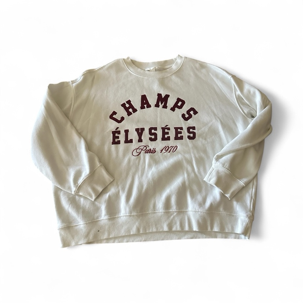 White Champs Élysées Sweatshirt XL - Picture 1 of 1